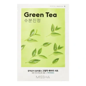 Airy Fit Sheet Mask - Green Tea - Μάσκα με πράσινο τσάι για ερυθρότητα, ερεθισμούς Μάσκα Προσώπου, 19 g